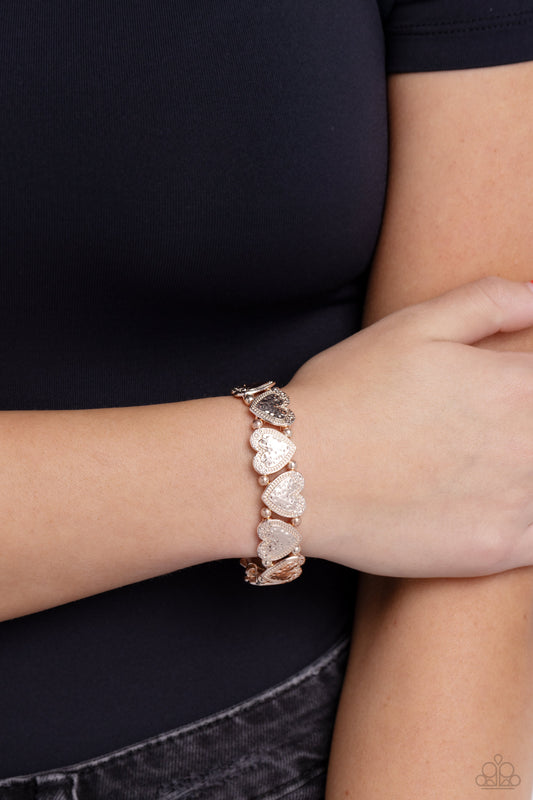 Date Night Deluxe - rose gold - Paparazzi bracelet