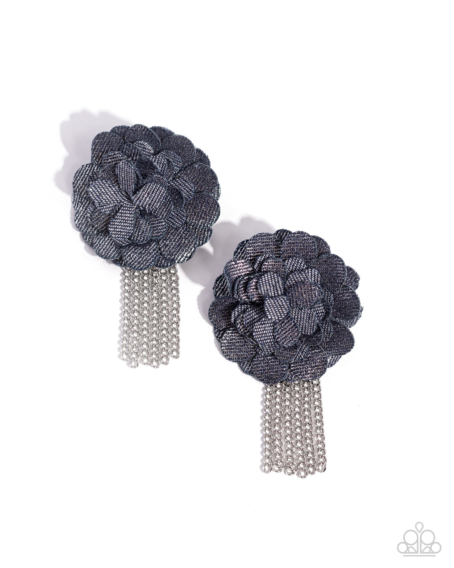 Dauntless Denim - blue - Paparazzi earrings
