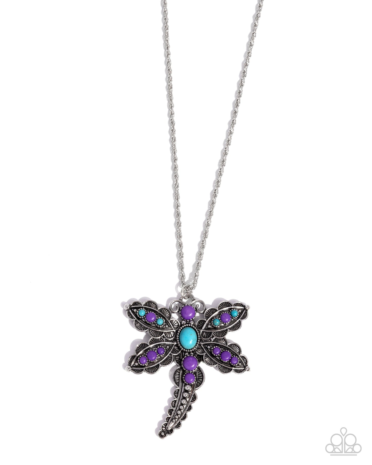 Dauntless Dragonfly - purple - Paparazzi necklace