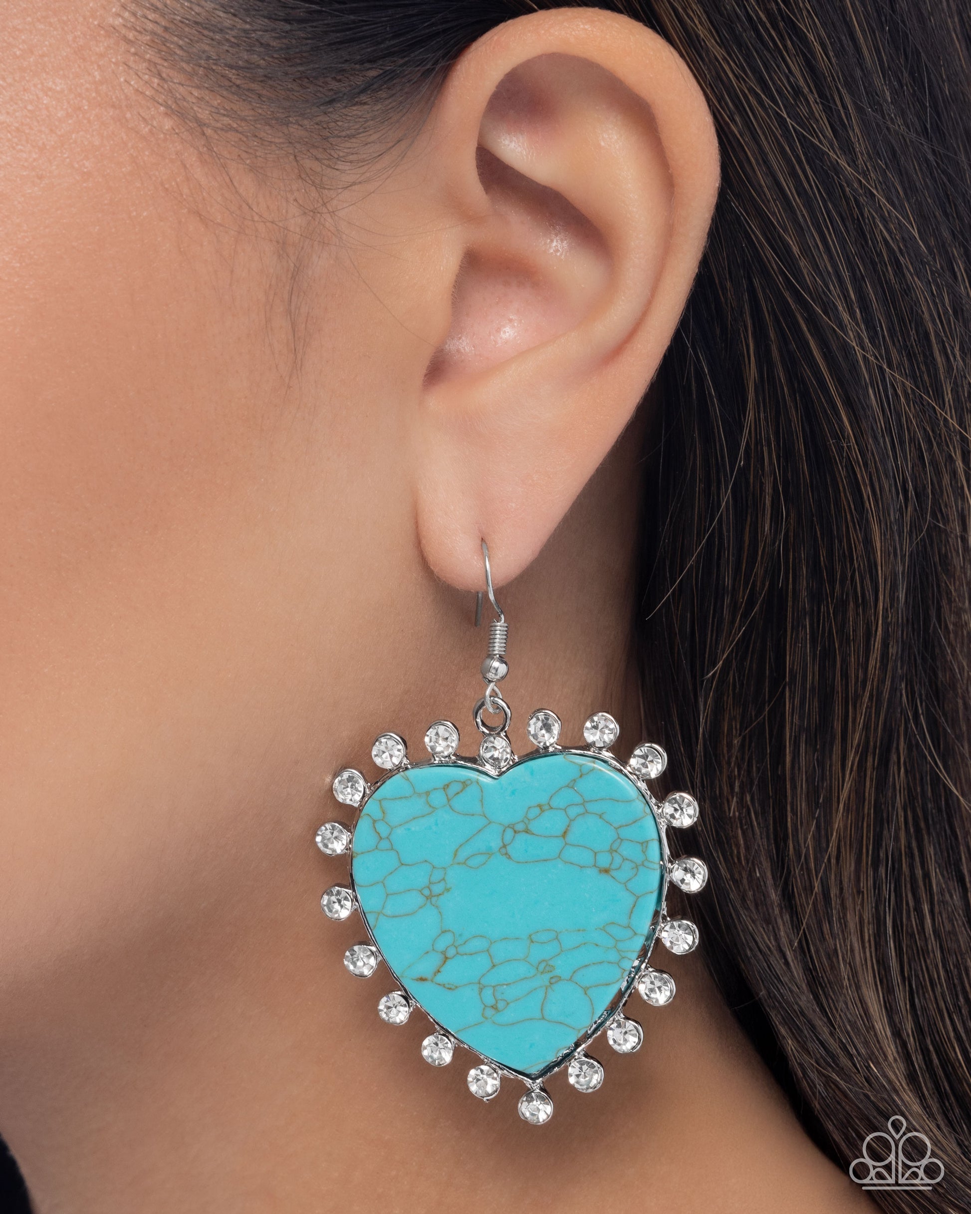 Dazzling Damsel - blue - Paparazzi earrings