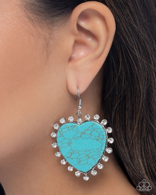 Dazzling Damsel - blue - Paparazzi earrings