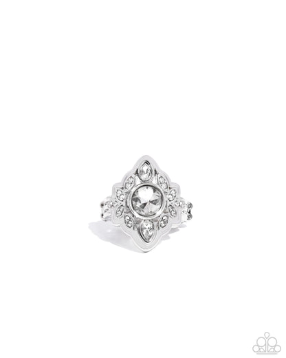 Dazzling Dignity - white - Paparazzi ring