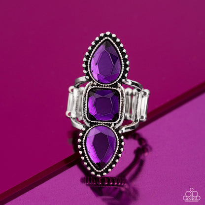 Dazzling Direction - purple - Paparazzi ring