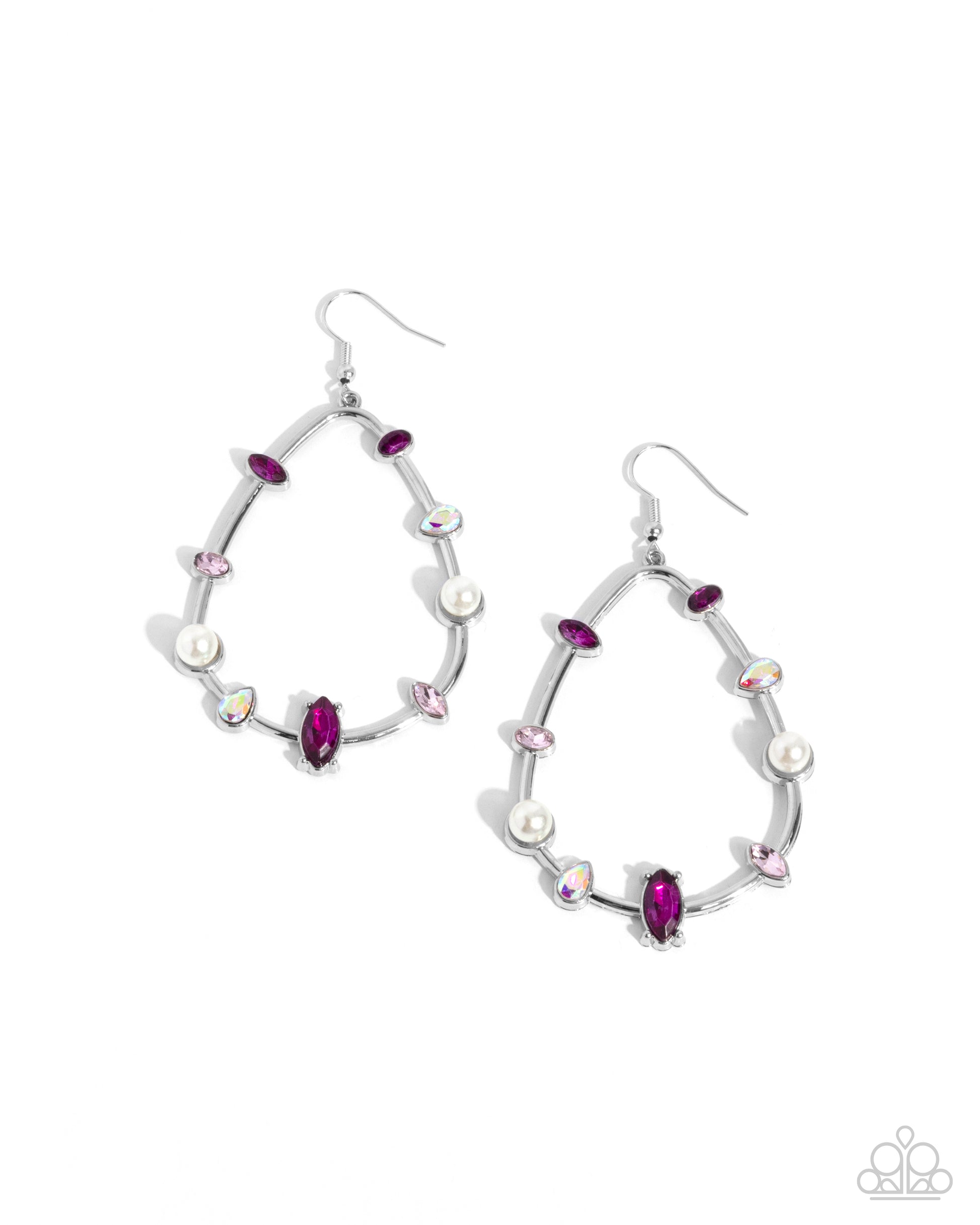 Dazzling Diversity - pink - Paparazzi earrings