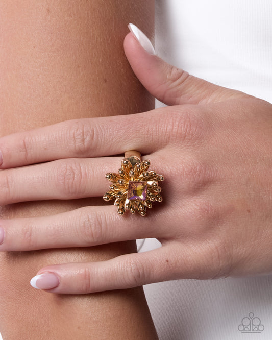 Deafening Dazzle - orange - Paparazzi ring