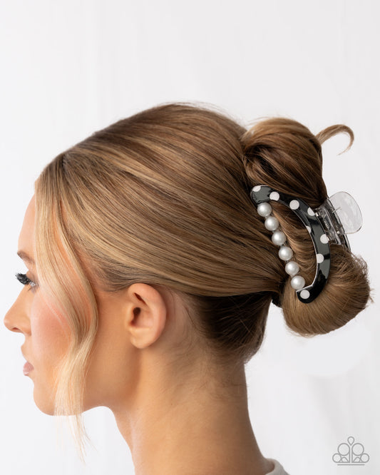 Debonair Dots - black - Paparazzi hair clip