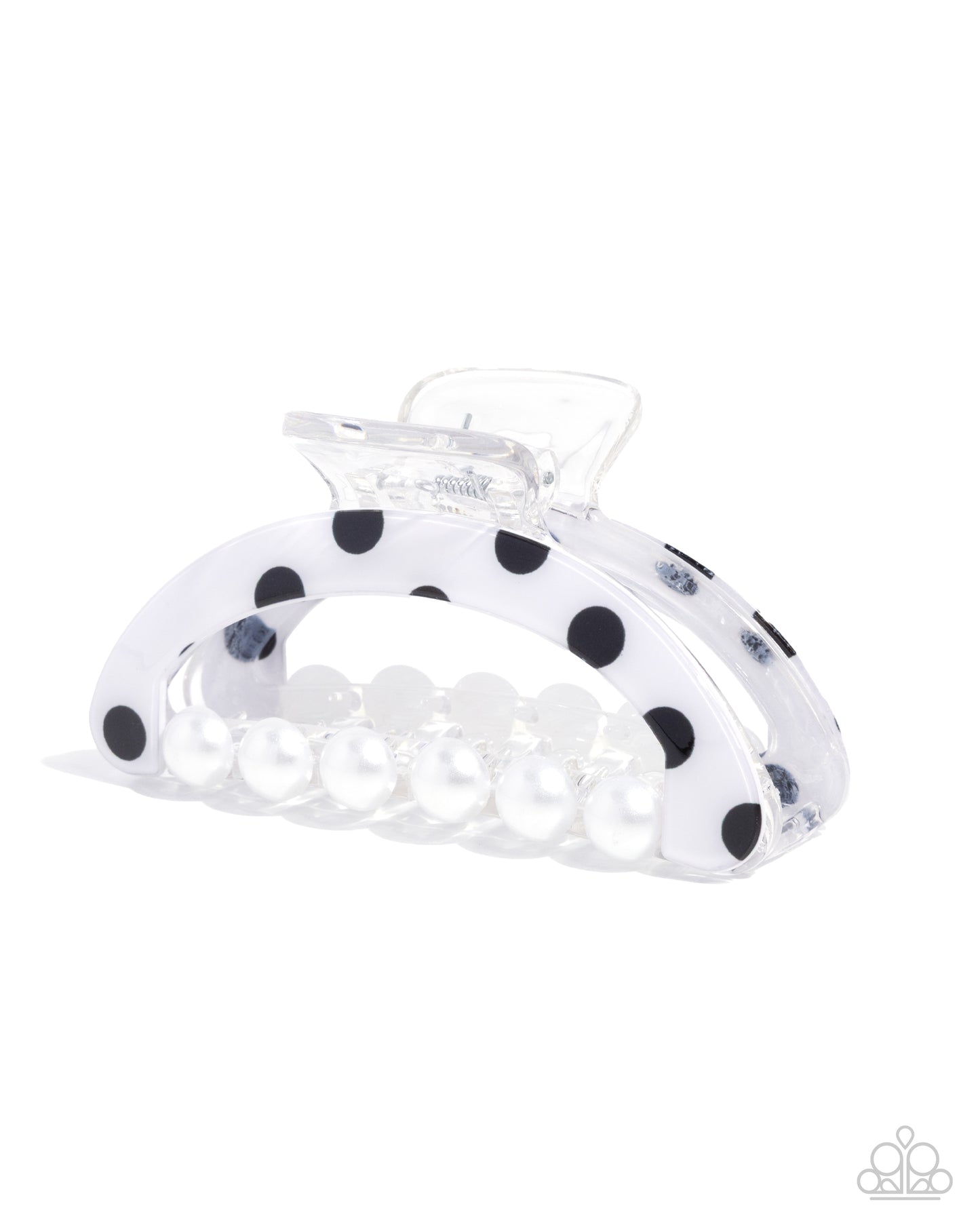 Debonair Dots - white - Paparazzi hair clip