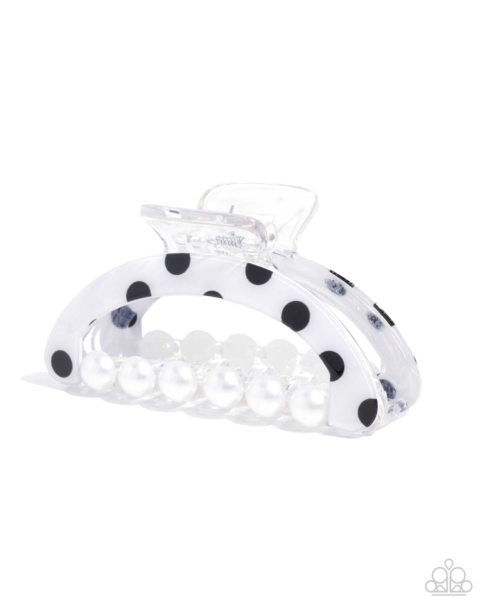 Debonair Dots - white - Paparazzi hair clip