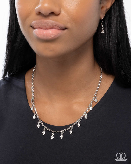 Decadent Diamonds - white - Paparazzi necklace