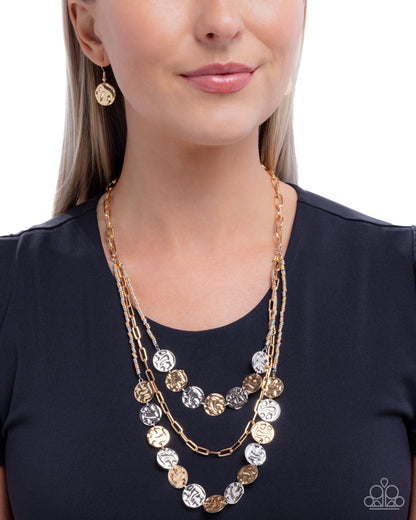 Decadent Discs - multi - Paparazzi necklace