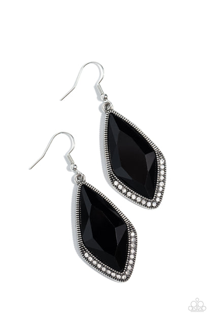 Deco Dazzle - black - Paparazzi earrings