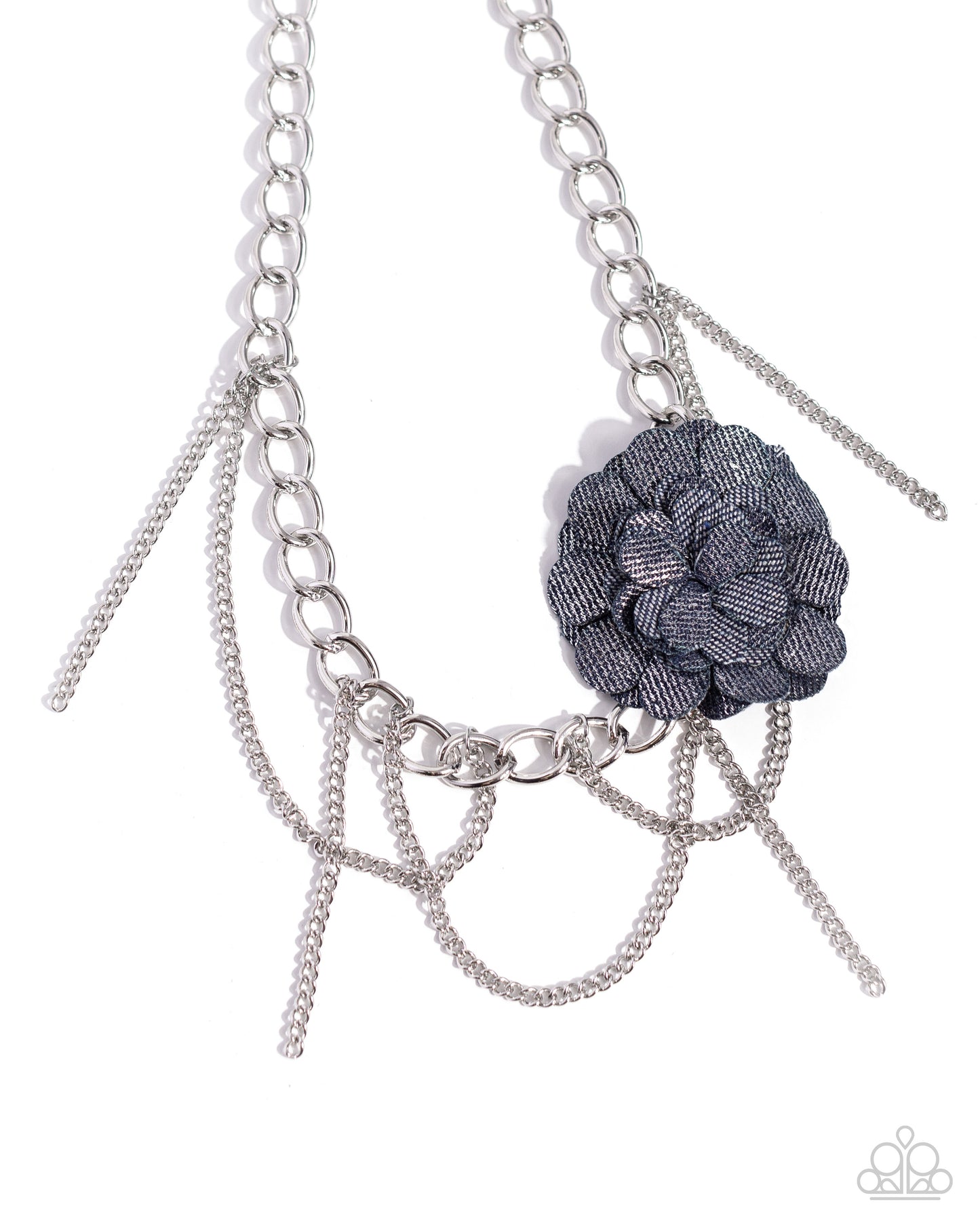 Deconstructed Denim - blue - Paparazzi necklace