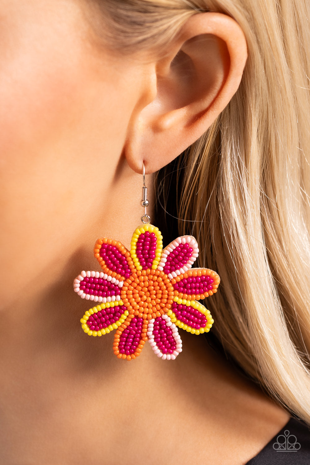 Paparazzi daisy daydream pink earring Clearance