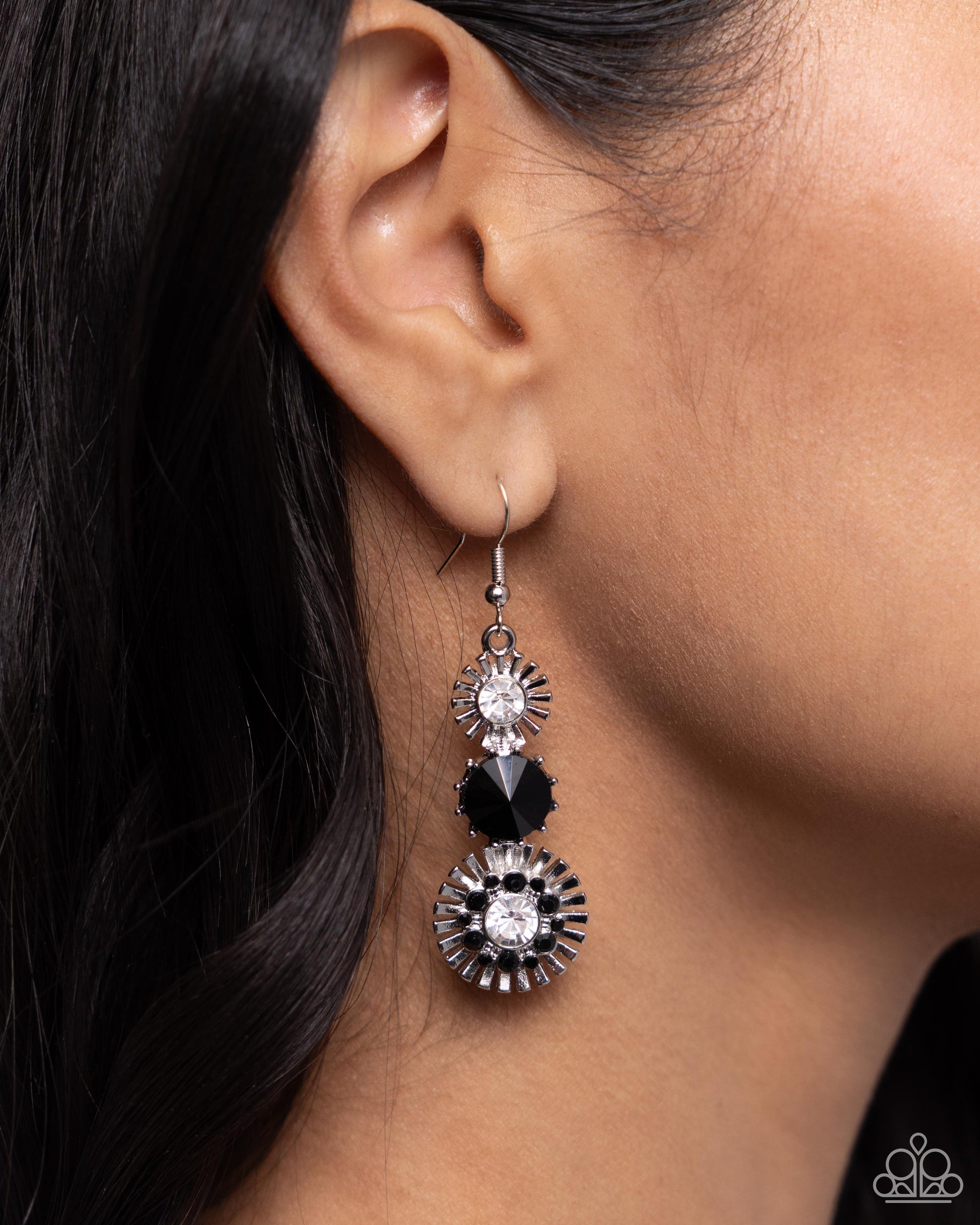 Dedicated Dalliance - black - Paparazzi earrings