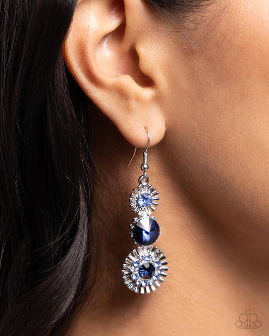 Dedicated Dalliance - blue - Paparazzi earrings