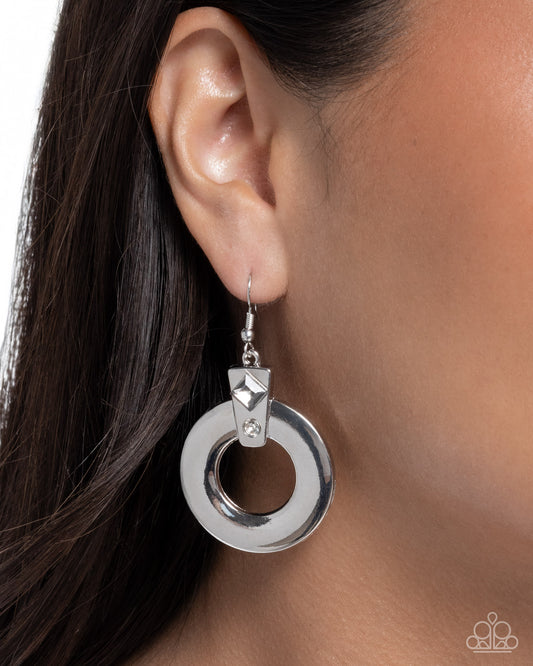 Dedicated Delight - silver - Paparazzi earrings