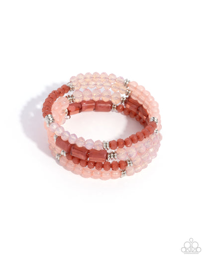 Defaced Dance - pink - Paparazzi bracelet