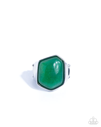 Defaced Debut - green - Paparazzi ring