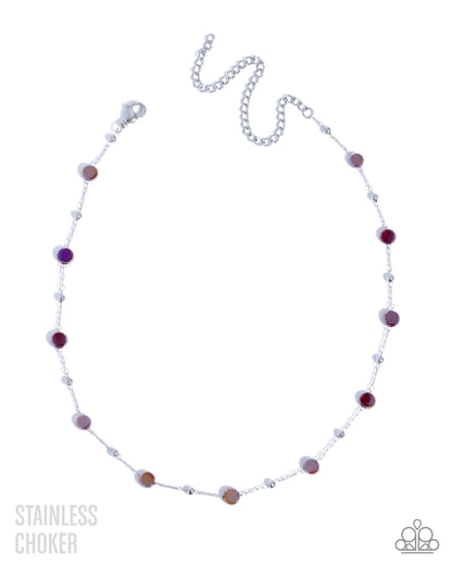 Defaced Decadence - red - Paparazzi necklace