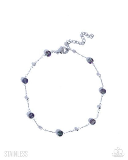 Defaced Dedication - multi - Paparazzi anklet