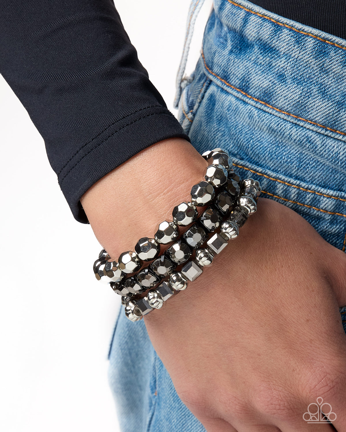 Defaced Delivery - silver - Paparazzi bracelet