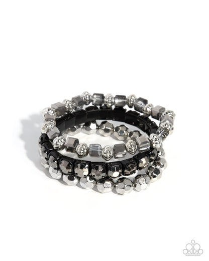 Defaced Delivery - silver - Paparazzi bracelet