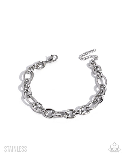 Defiant Drama - silver - Paparazzi bracelet