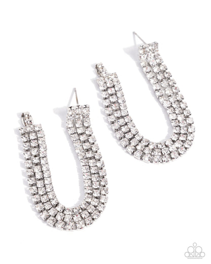 Delicate Daydream - white - Paparazzi earrings