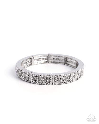 Delicate Dedication - white - Paparazzi bracelet