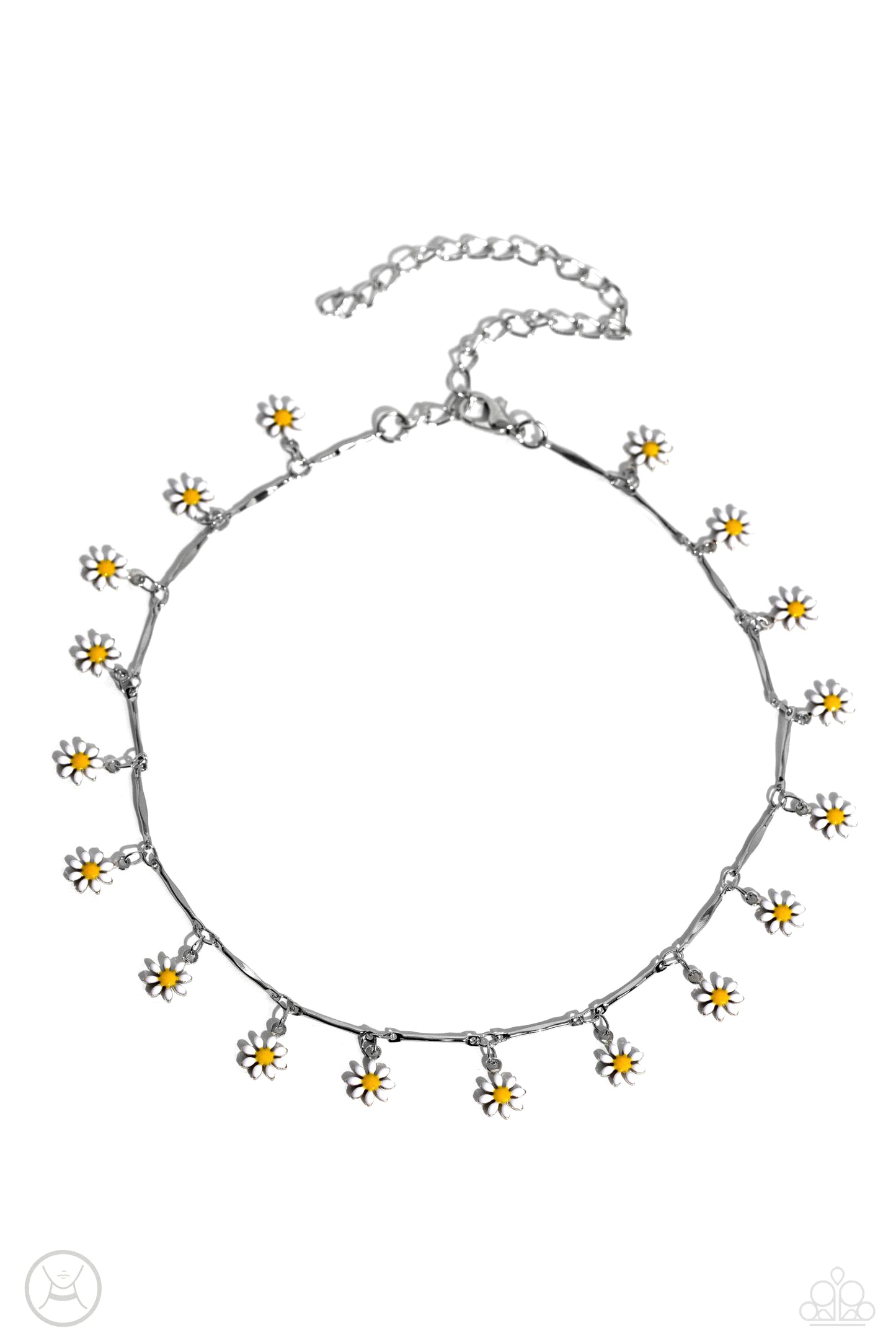 Delicate Display - white - Paparazzi necklace