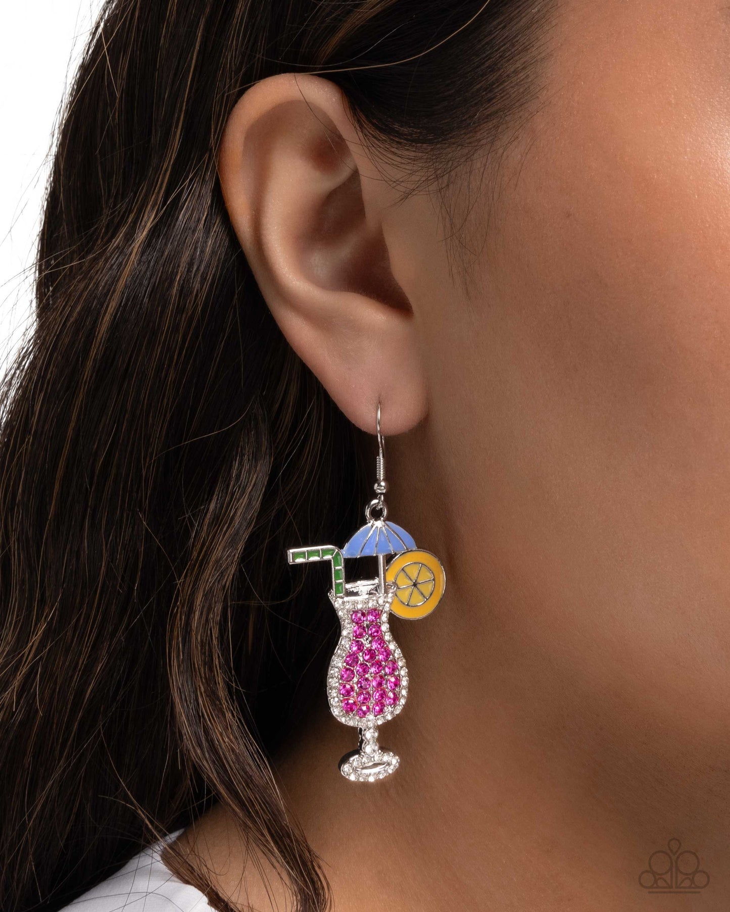 Delightful Daiquiri - pink - Paparazzi earrings