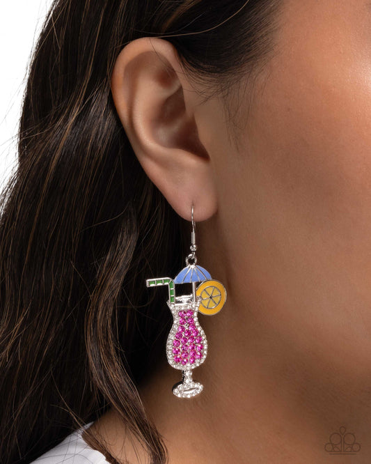 Delightful Daiquiri - pink - Paparazzi earrings