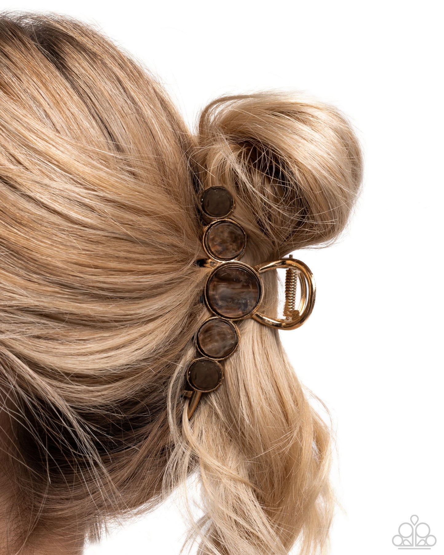 Delightful Discs - brown - Paparazzi hair clip