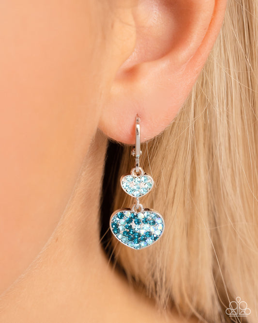 Delightful Valentines Day - blue - Paparazzi earrings