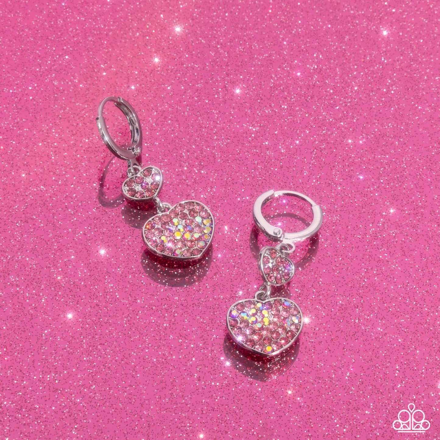 Delightful Valentines Day - pink - Paparazzi earrings