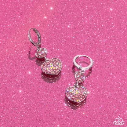 Delightful Valentines Day - pink - Paparazzi earrings