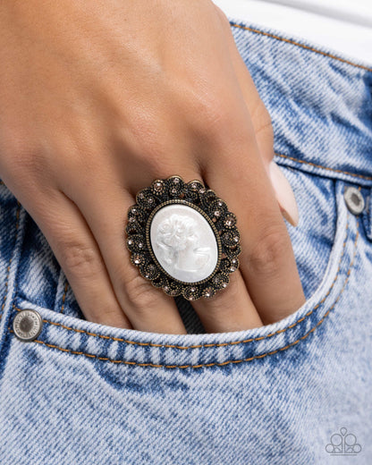 Delightfully Vintage - brass - Paparazzi ring