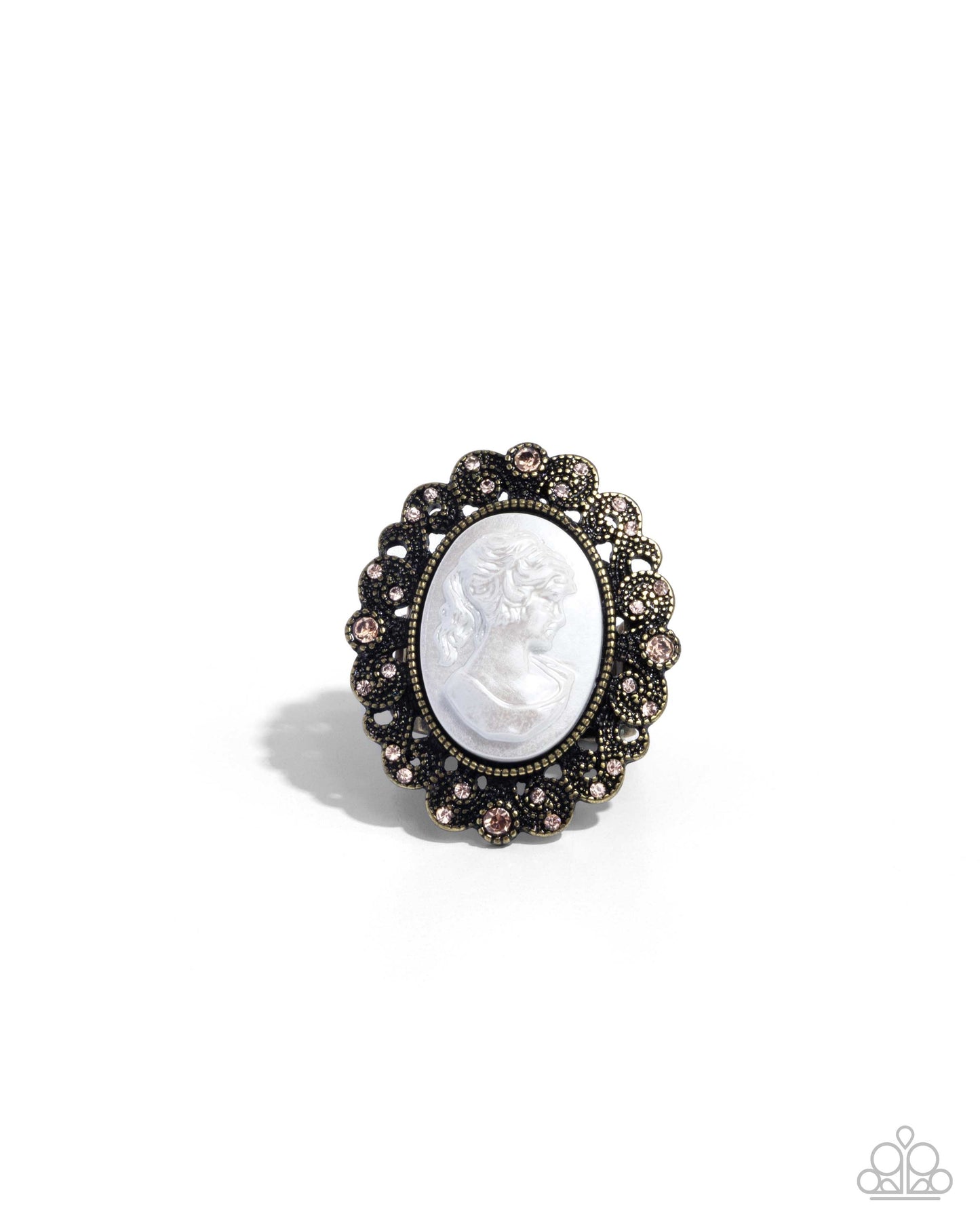 Delightfully Vintage - brass - Paparazzi ring