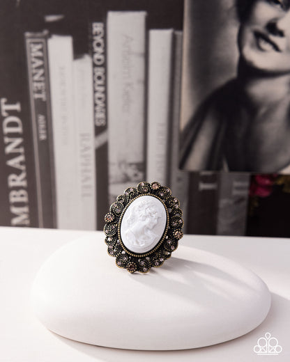 Delightfully Vintage - brass - Paparazzi ring