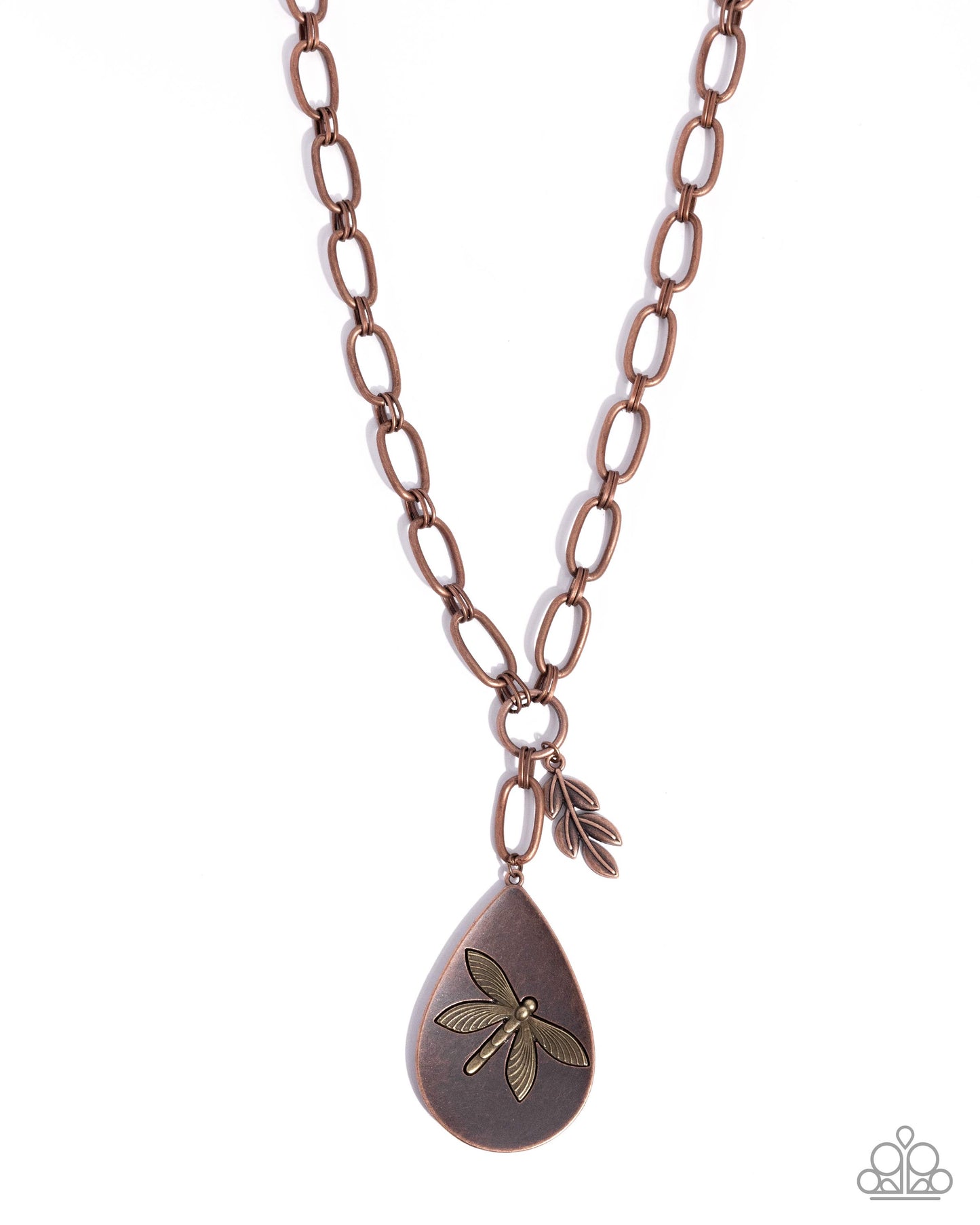 Deluxe Dragonfly - copper - Paparazzi necklace