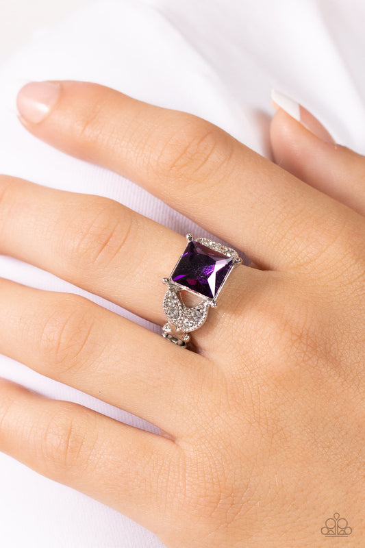 Deluxe Drama - purple - Paparazzi ring