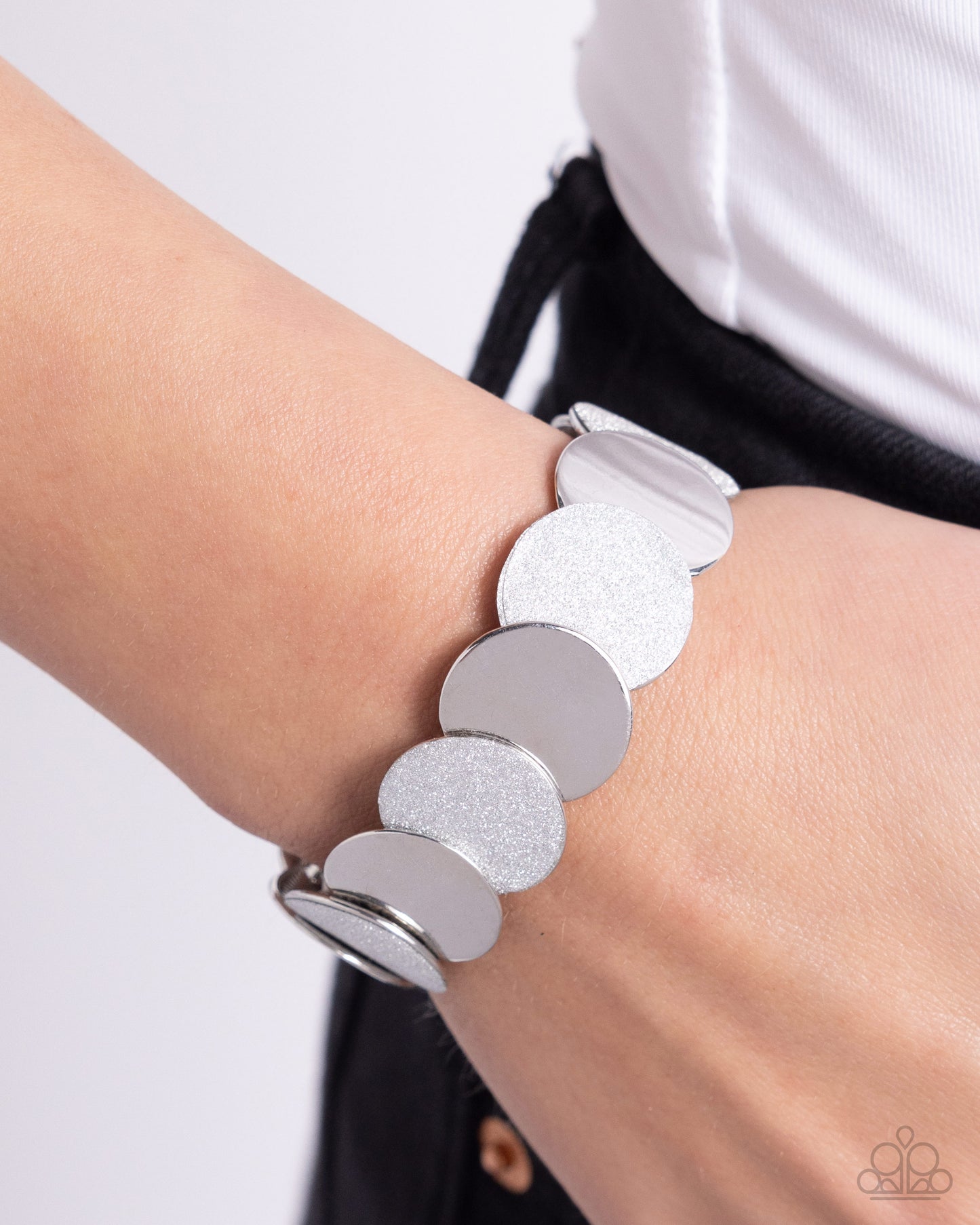 ​Demurely Disco - silver - Paparazzi bracelet