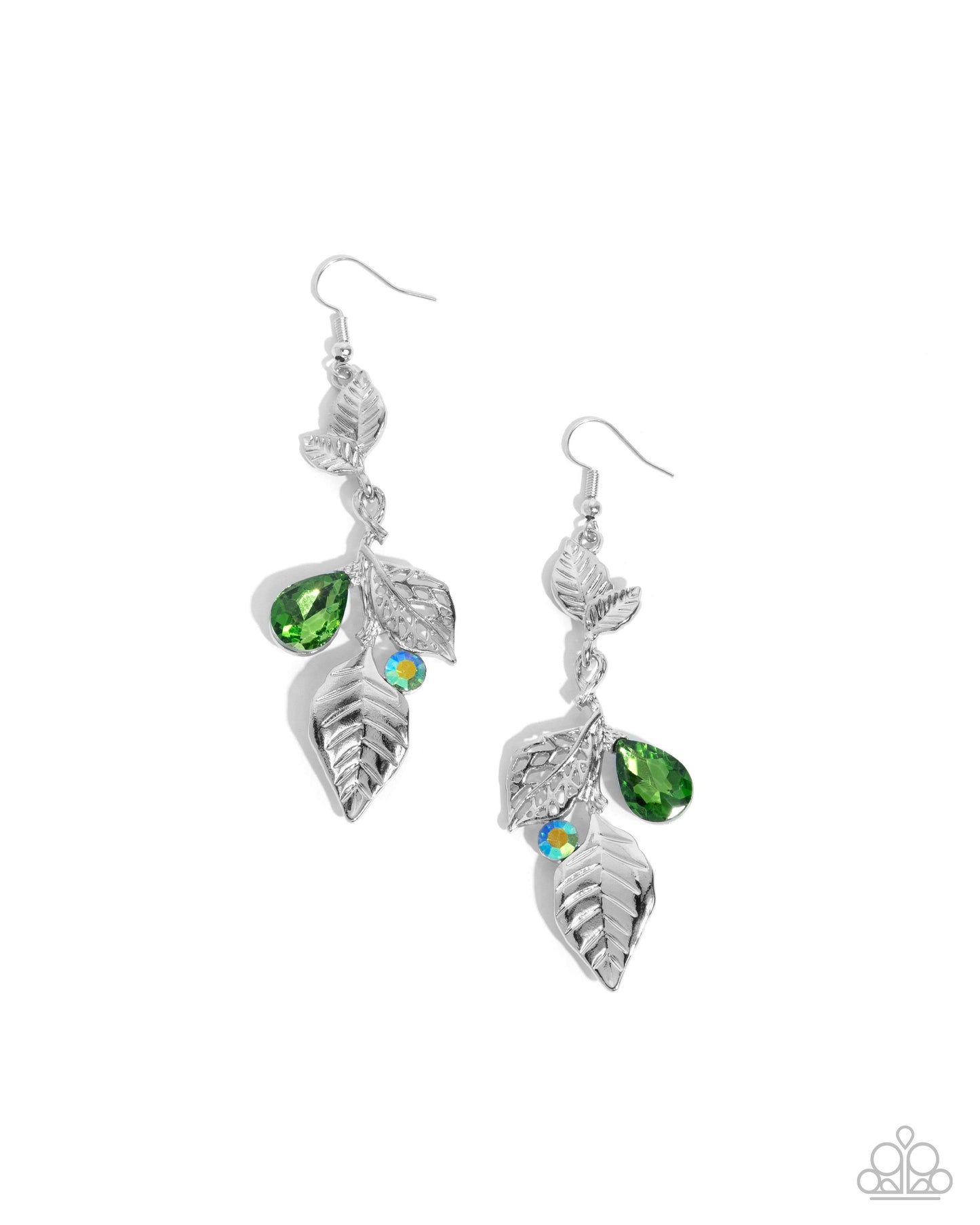 Descending Dazzle - green - Paparazzi earrings