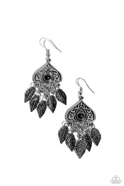 Desert Canopy - black - Paparazzi earrings