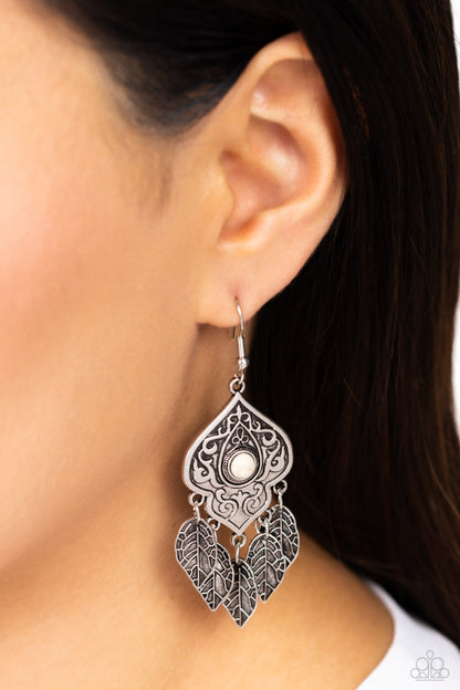 Desert Canopy - white - Paparazzi earrings