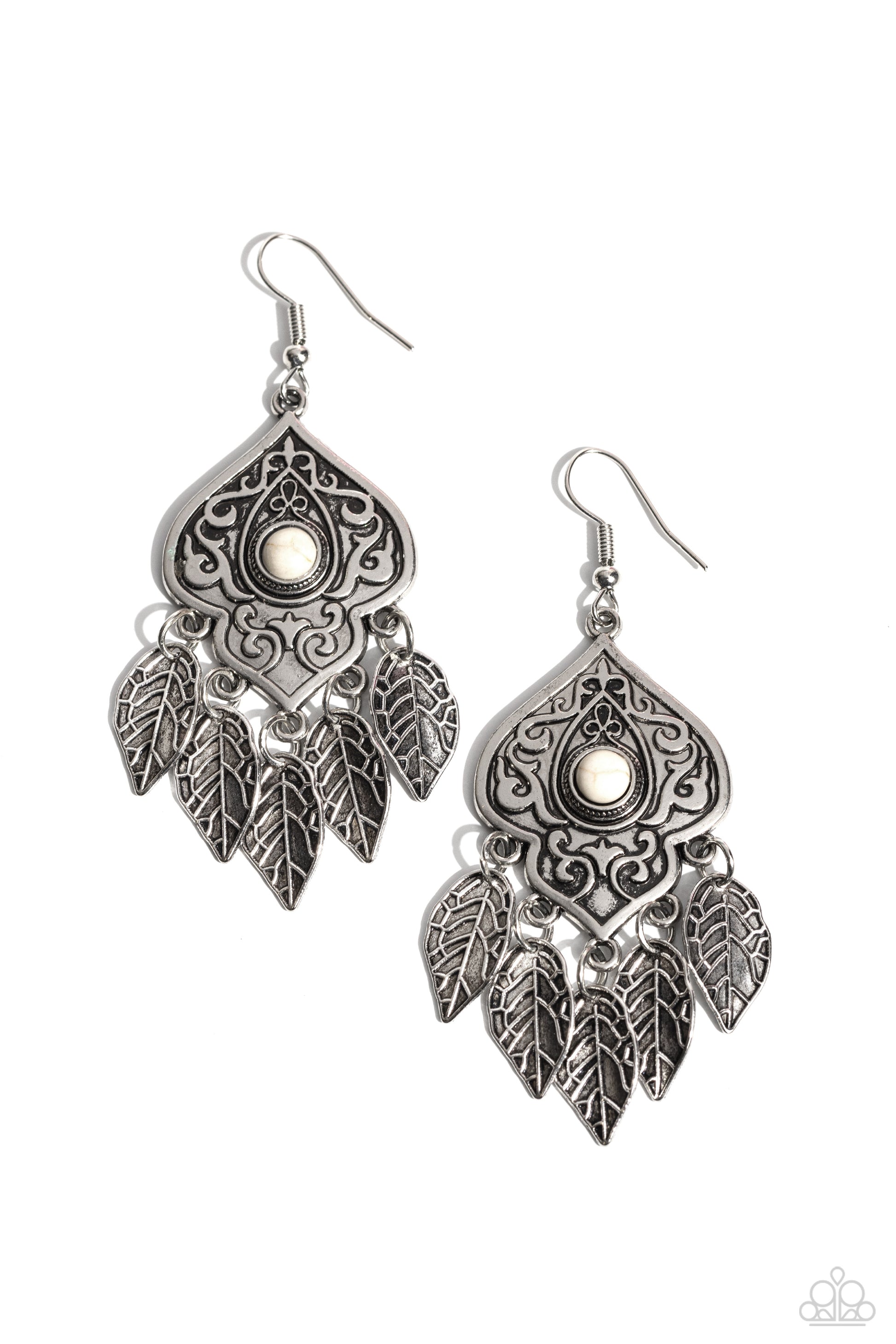 Desert Canopy - white - Paparazzi earrings