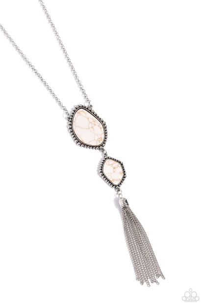 Desert Darling - white - Paparazzi necklace