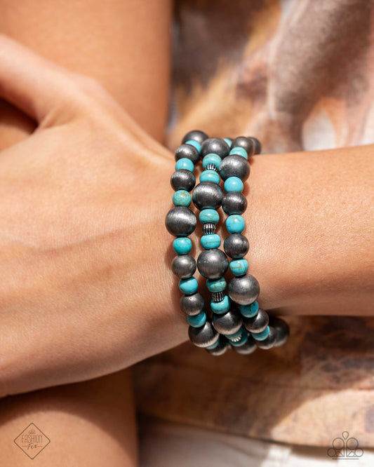Desert Demand - blue - Paparazzi bracelet