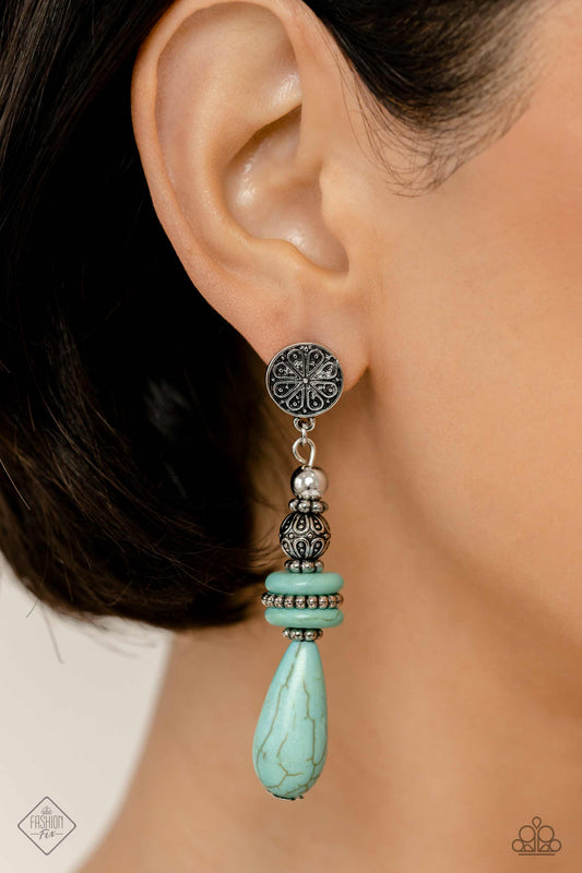 Desert Fever - blue - Paparazzi earrings