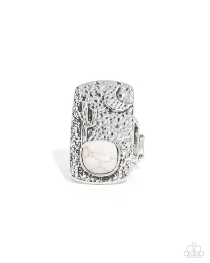 Desert Landscape - white - Paparazzi ring